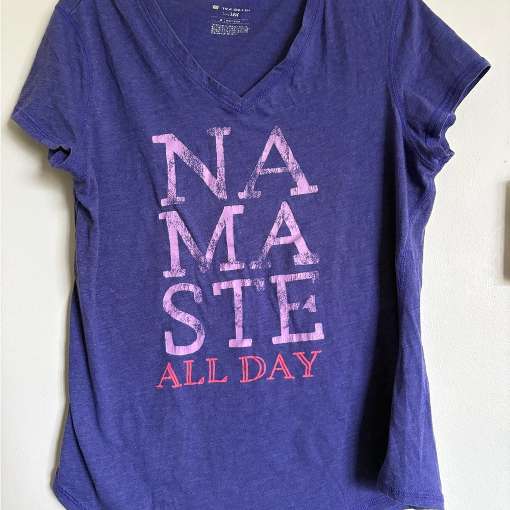 Purple 'Namaste All Day' T-Shirt